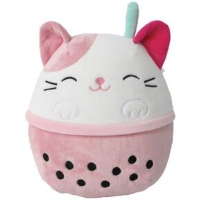 New Roxy The Boba Cat Squishmallow Kitty 8” x 6.5” x 4”  Gift Plushie Stuffy